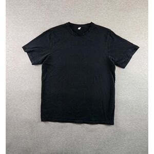 KOTN Shirt Mens Large Black Crewneck Tee 100% Egyptian Cotton Solid Minimalist